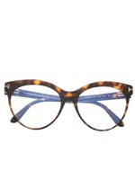 TOM FORD Eyewear lunettes de vue à monture papillon - Marron