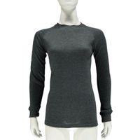 Thermo shirt antraciet grijs lange mouw voor dames - thumbnail