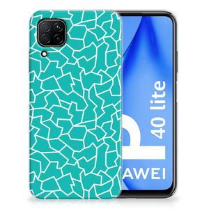 Huawei P40 Lite Hoesje maken Cracks Blue