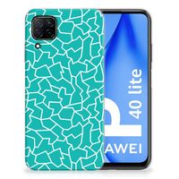 Huawei P40 Lite Hoesje maken Cracks Blue - thumbnail