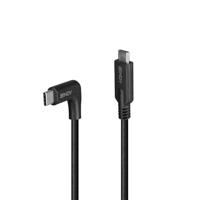 Lindy 0,5 m USB 3.2 rechte USB-C naar rechtshoekige USB-C-kabel, 10 Gbps