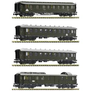 Fleischmann 6260006 N set van 4 sneltreinrijtuigen van de DRG