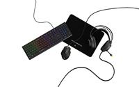 Nova Gaming Pack 4en1 Gamer (Clavier/Souris/Casque/Tapis) Mobility Lab Aquila RGB (Noir)