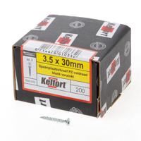 Kelfort Spaanplaatschroef platverzonken kop verzinkt pozidriv voldraad 3.5 x 30mm