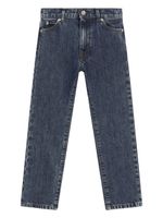 Dolce & Gabbana Kids jean skinny à plaque logo - Bleu