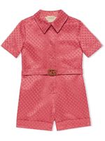 Gucci Kids combishort à carreaux - Rouge