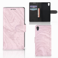 Sony Xperia XA1 Bookcase Marble Pink - Origineel Cadeau Vriendin - thumbnail