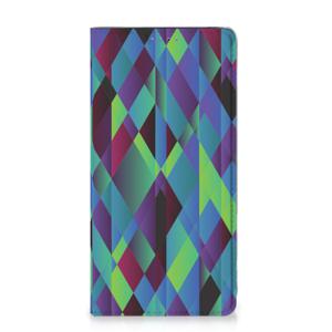 Samsung Galaxy A51 Stand Case Abstract Green Blue