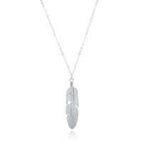 Hippe dames ketting Leaf Zilverkleurig