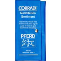 PFERD 12314084 CORRADI naaldvijlenset Zwitserse kap 2 in PVC-roltas Lengte 160 mm 1 stuk(s)