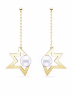 TASAKI boucles d'oreilles pendantes Collection Line Comet Plus en or 18ct à perles