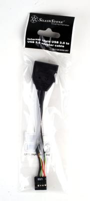 Silverstone G11303050-RT tussenstuk voor kabels USB 3.0 USB 2.0 Zwart