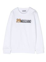 Moschino Kids sweat en coton à motif Teddy Bear - Blanc