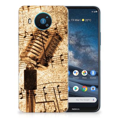 Nokia 8.3 Siliconen Hoesje met foto Bladmuziek Nokia 8.3 Siliconen Hoesje met foto Bladmuziek