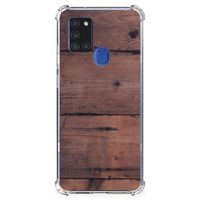 Samsung Galaxy A21s Stevig Telefoonhoesje Old Wood - thumbnail