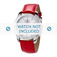 Tommy Hilfiger horlogeband TH-03-3-14-0601 - TH679300929 / 1780727 Leder Rood 22mm + rood stiksel - thumbnail