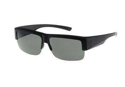 FitOfar overzetzonnebril zwart unisex met grijze lens VZ0025A
