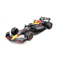 Bburago Formule 1 Red Bull RB19 (2023): modelauto op schaal 1:18, met bestuurder #1 Max Verstappen, Window Box, 34,6 cm, zwart (18-18003V)