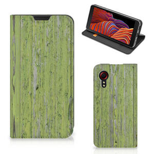 Samsung Galaxy Xcover 5 Book Wallet Case Green Wood