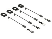 Body Clip Retainers 1/5 Scale (Black, 4) (ARA390294)