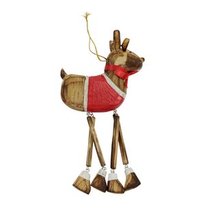 Houten Kerstdecoratie Rendier (19 x 10 cm)