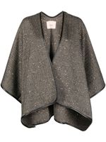 TWINSET poncho à ornements de sequins - Noir