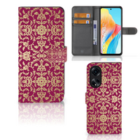 Wallet Case OPPO A98 5G Barok Pink - thumbnail