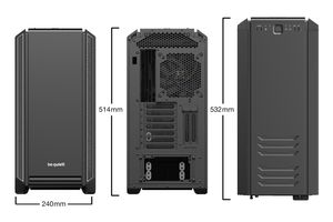 be quiet! Silent Base 601 Window Midi Tower Zwart, Zilver