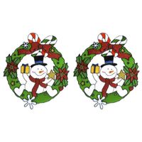 5x stuks kerst raamstickers/raamdecoratie sneeuwpop plaatjes 30 cm