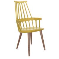 Kartell Comback Chair Houten Poten Mosterdgeel