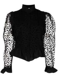 Batsheva blouse Grace à pois - Noir