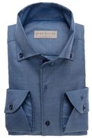 John Miller Tailored Fit Overhemd blauw, Effen