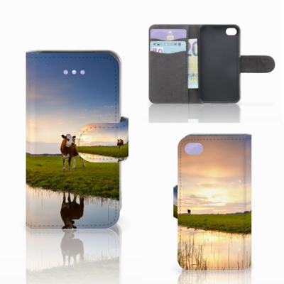 Apple iPhone 4 | 4S Telefoonhoesje met Pasjes Koe Apple iPhone 4 | 4S Telefoonhoesje met Pasjes Koe