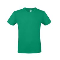 Groen basic t-shirt met ronde hals voor heren van katoen