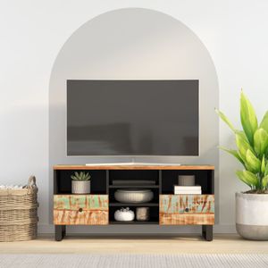 Tv-meubel 100x33x46 cm massief hout gerecycled en bewerkt hout