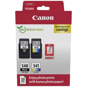 Canon Inktcartridge PG-540/CL-541 Photo Value Pack Origineel 2-pack Zwart, Cyaan, Magenta, Geel 5225B013