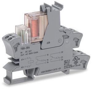 Veiligheidsrelais 788-384 WAGO Voedingsspanning (num): 24 V/DC 2x wisselcontact (b x h x d) 15 x 64 x 86 mm 1 stuk(s)