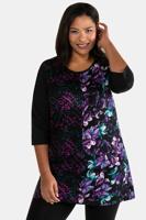 Ulla Popken Longshirt, 3/4 mouwen, ronde hals - Grote Maten