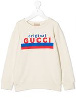 Gucci Kids sweat à logo imprimé - Tons neutres - thumbnail