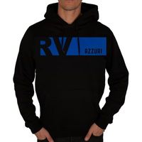 Rugby Vintage - Italië Colour Banner Hoodie - Zwart/Blauw - thumbnail