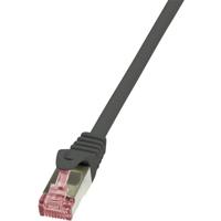 LogiLink CQ2043S RJ45 Netwerkkabel, patchkabel CAT 6 S/FTP 1.50 m Zwart Vlambestendig, Snagless 1 stuk(s)