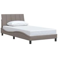 vidaXL Bedframe zonder matras 100x200 cm stof taupe