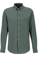 Fynch-Hatton Casual Fit Flanellen Overhemd sage green, Effen