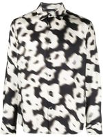 SANDRO floral-print button-up shirt - Blanc