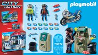 Playmobil City Action 70572 Politie-motorfiets: Achtervolging van de geldgever - thumbnail