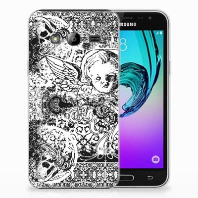 Silicone Back Case Samsung Galaxy J3 2016 Skulls Angel