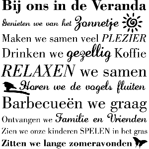 Bij ons op de veranda - Muursticker