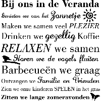 Bij ons op de veranda - Muursticker