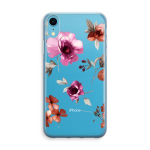 Geschilderde bloemen: iPhone XR Transparant Hoesje