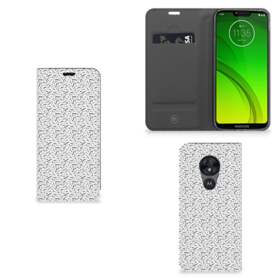 Motorola Moto G7 Power Hoesje met Magneet Stripes Dots Motorola Moto G7 Power Hoesje met Magneet Stripes Dots